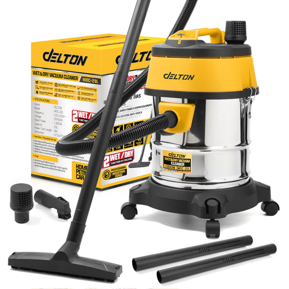 เครื่องดูดฝุ่น DELTON รุ่น WDC-20L 20 ลิตร 1,800 วัตต์_7